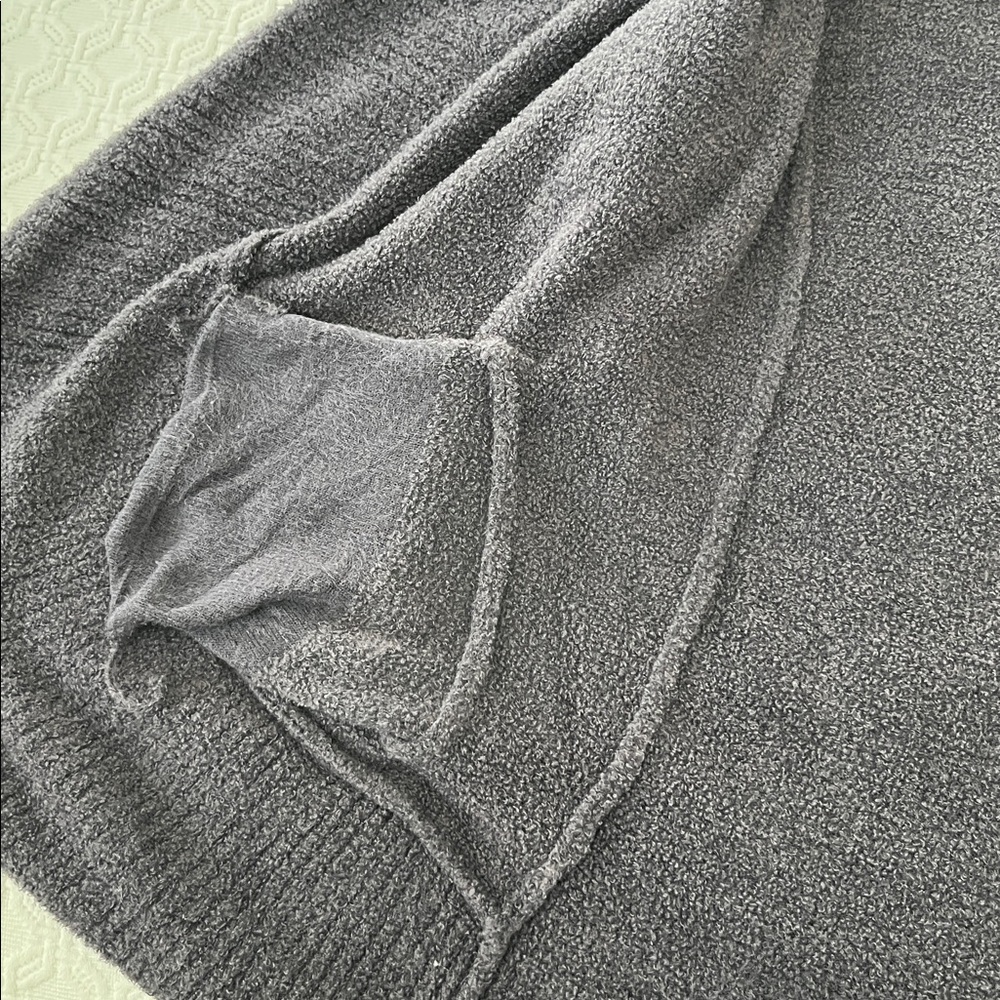 Barefoot Dreams CozyChic Circle Cardigan Women's Charcoal Open Front - Picture 5 of 10